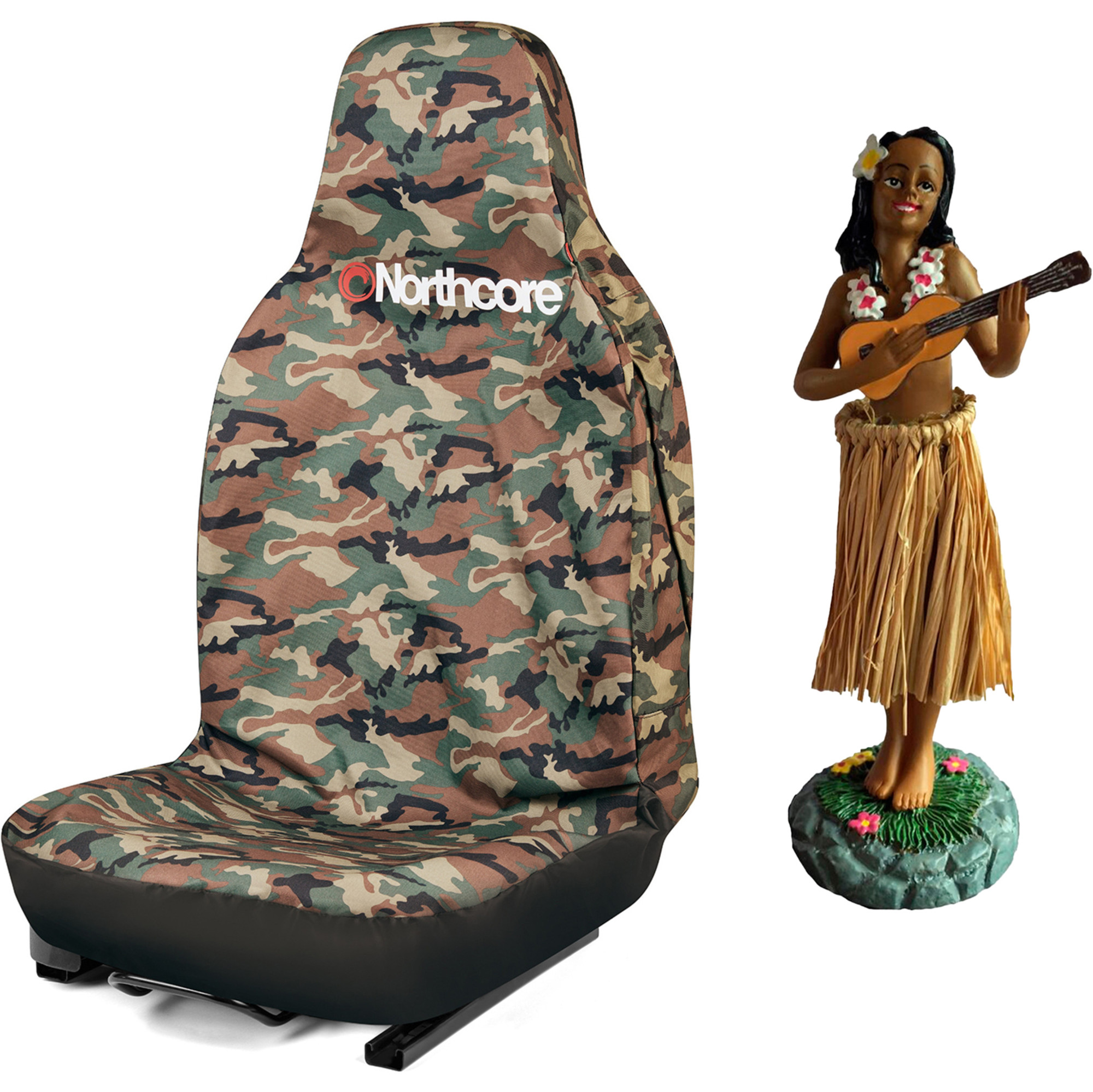 2024 Northcore Waterproof Car Seat Cover & Hawaiian Hula Dashboard Doll